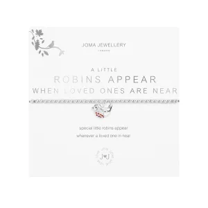 A Little 'Robins Appear When Loved Ones Are Near' Bracelet | Silver Plated