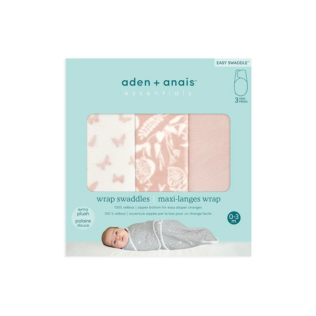 aden   anais Essentials Easy Swaddle Wrap 1.5 TOG - 3 Pack - Garden