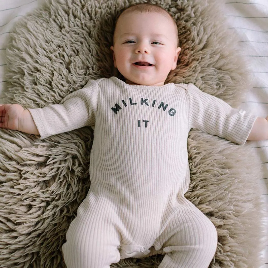 Claude & Co "Milking It" Onesie - Oat