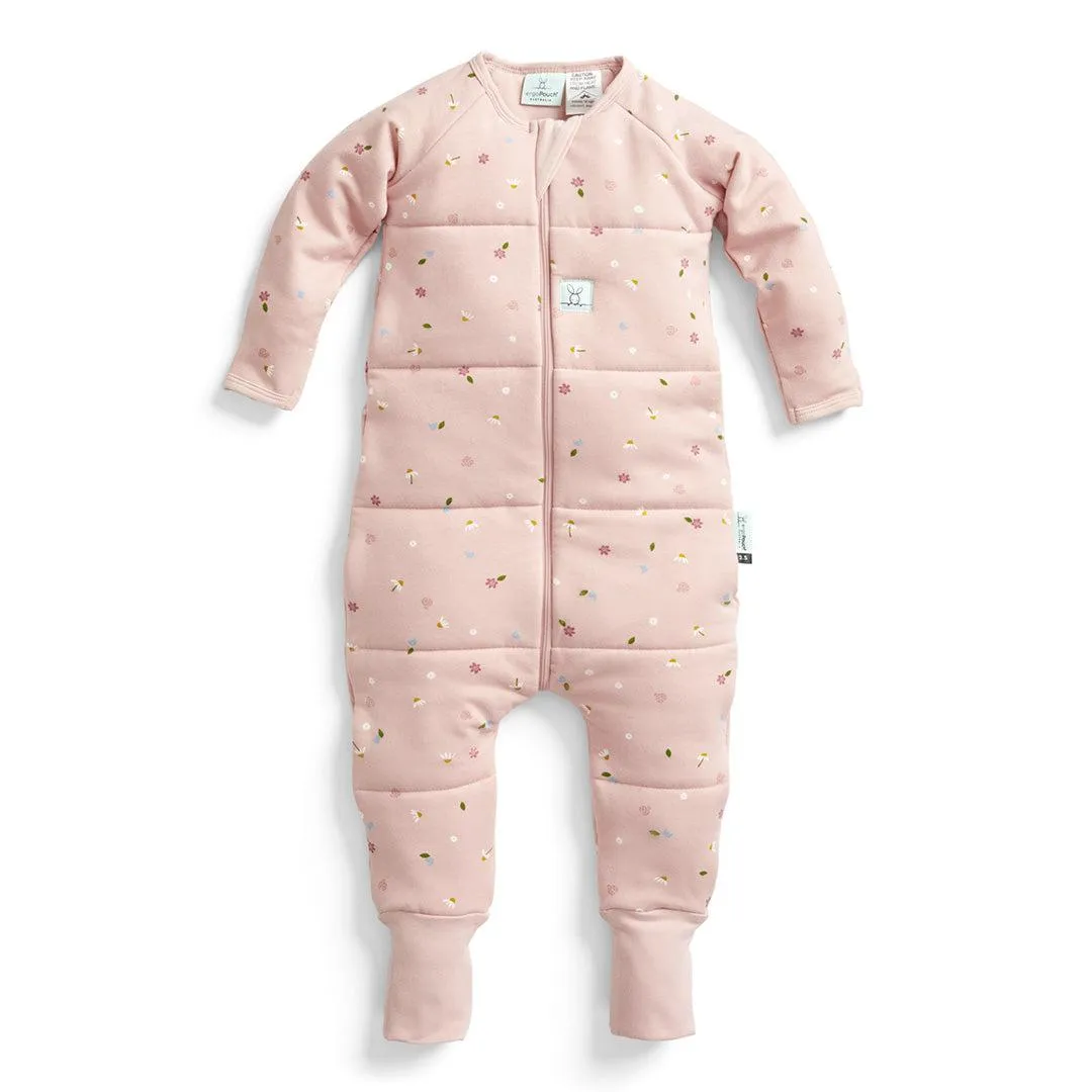ergoPouch Organic Winter Long Sleeved Sleep Onesie - 3.5 TOG - Daisies