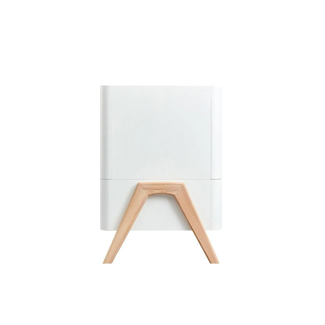 Gaia Baby Hera Cot Bed   Bedside Crib Two Piece Bundle - Scandi-White   Natural