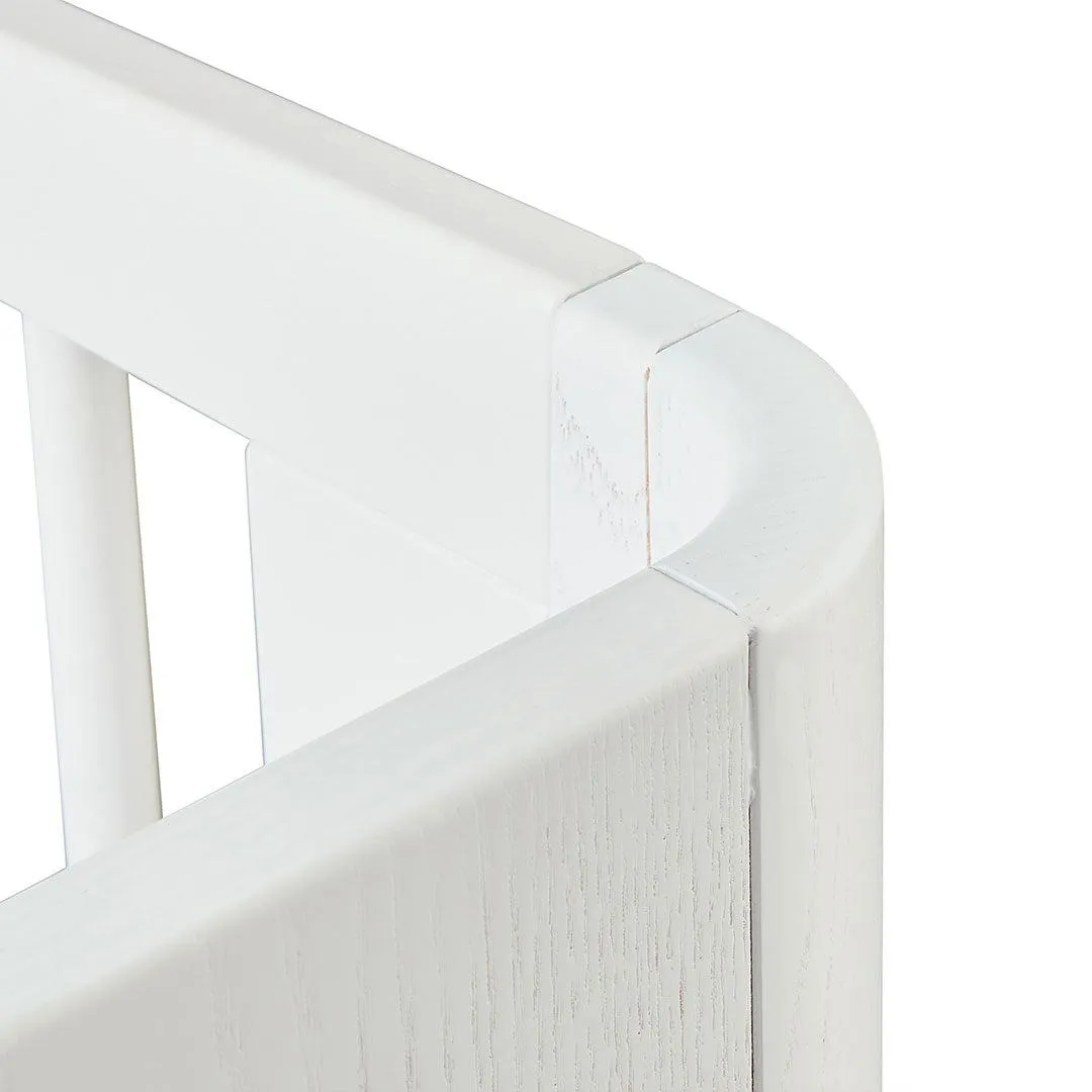 Gaia Baby Hera Cot Bed   Bedside Crib Two Piece Bundle - Scandi-White   Natural
