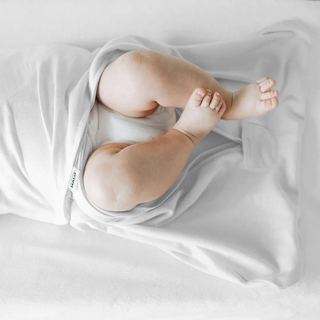 HALO SleepSack Swaddle - White - TOG 1.5