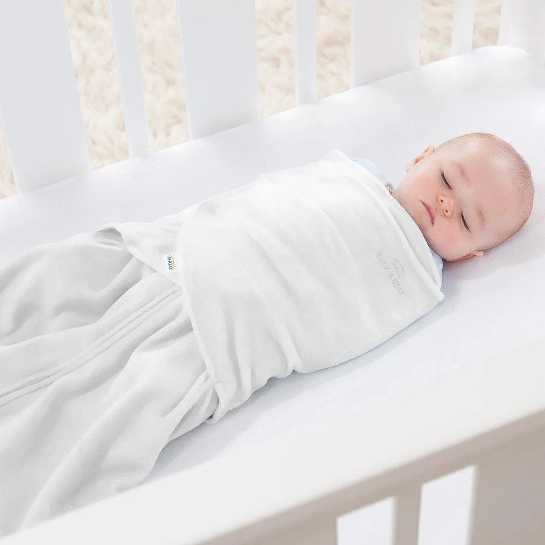 HALO SleepSack Swaddle - White - TOG 1.5