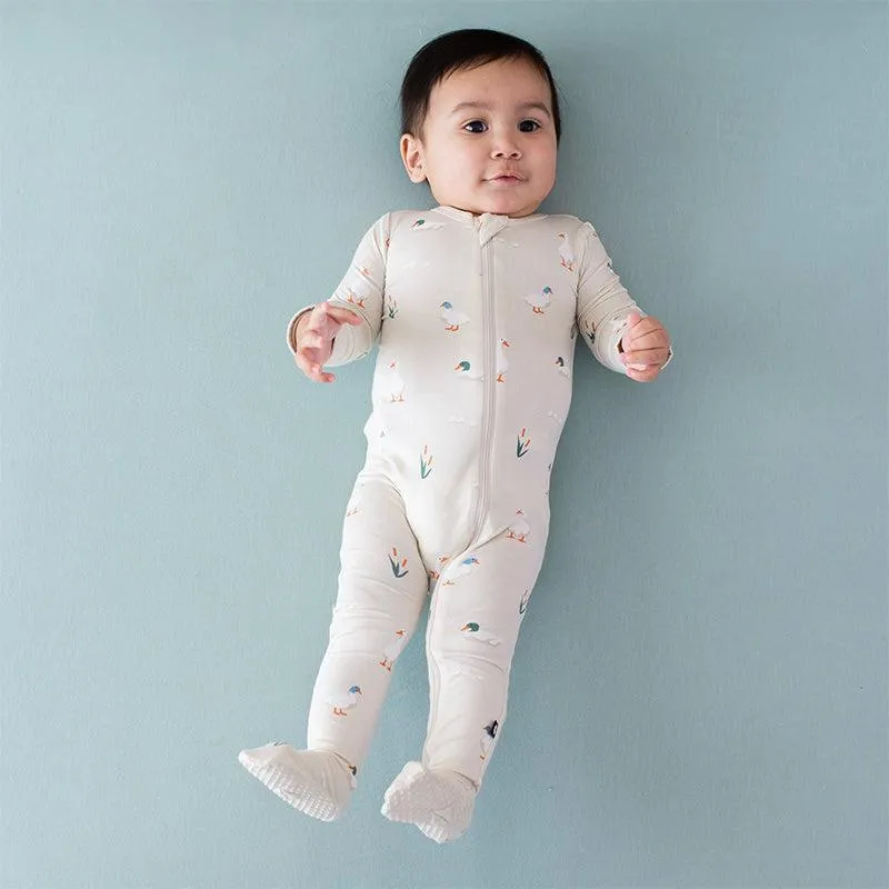 Kyte Baby Zippered Footed Sleepsuit - Duck