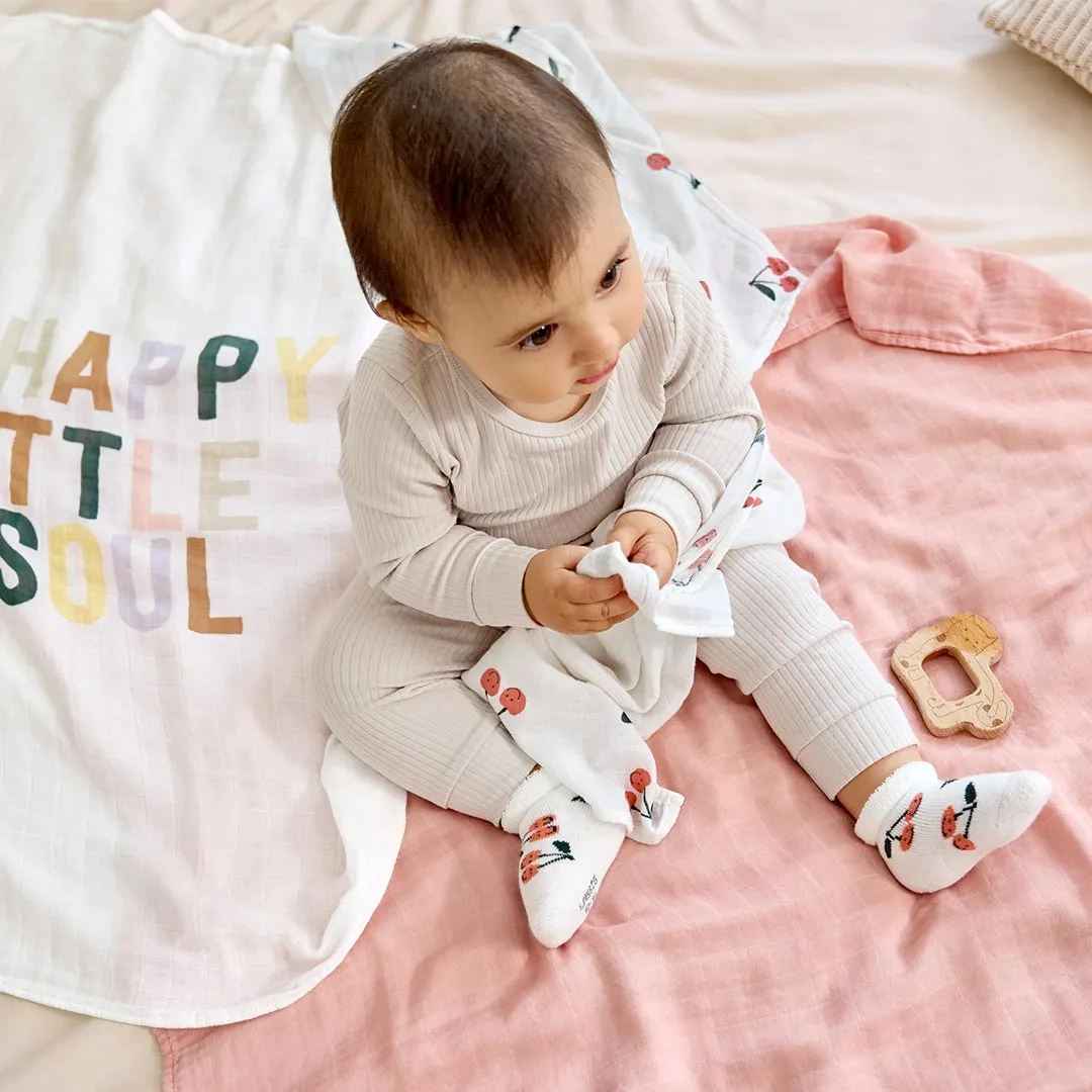Lassig Heavenly Soft Swaddles - Happy Fruits - Cherry