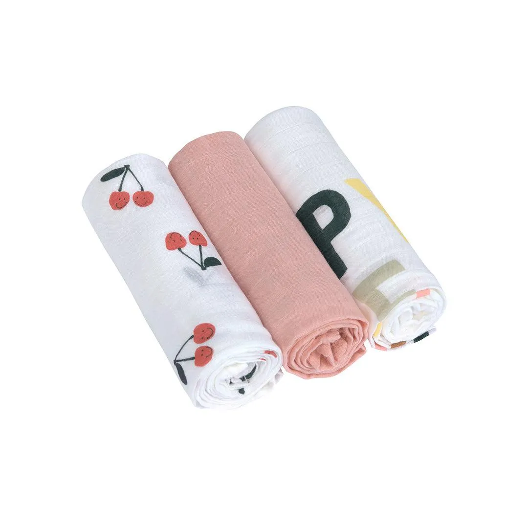 Lassig Heavenly Soft Swaddles - Happy Fruits - Cherry