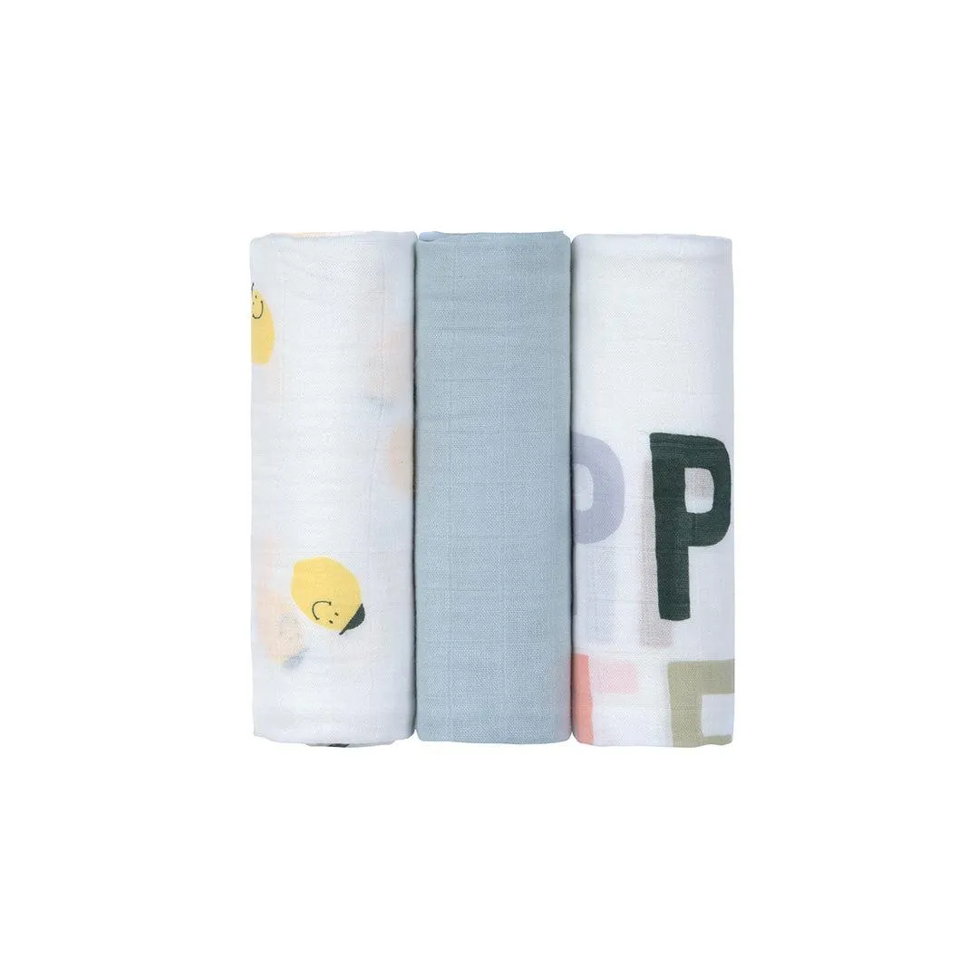 Lassig Heavenly Soft Swaddles - Happy Fruits - Lemon