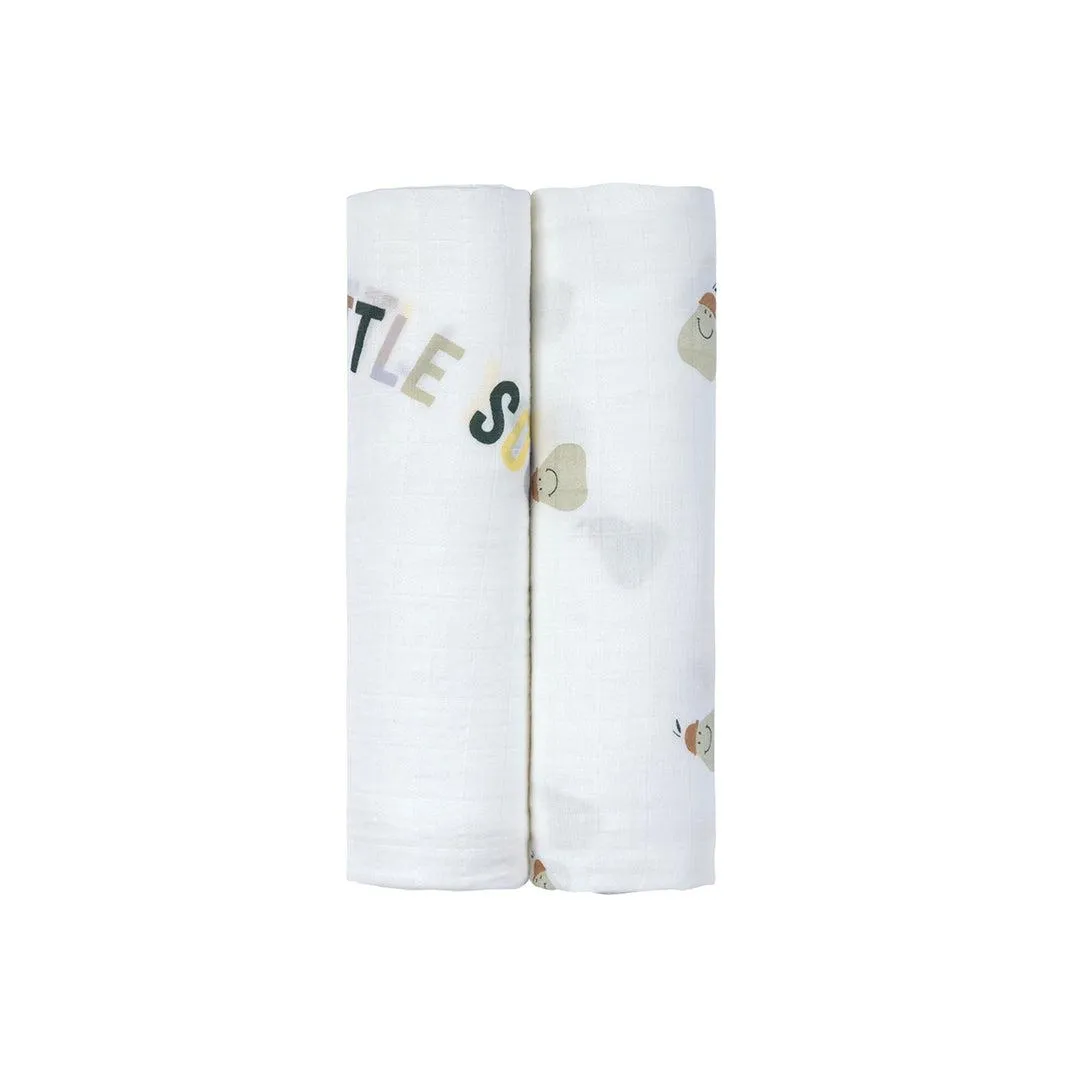 Lassig Heavenly Soft Swaddles - Happy Fruits - Pear