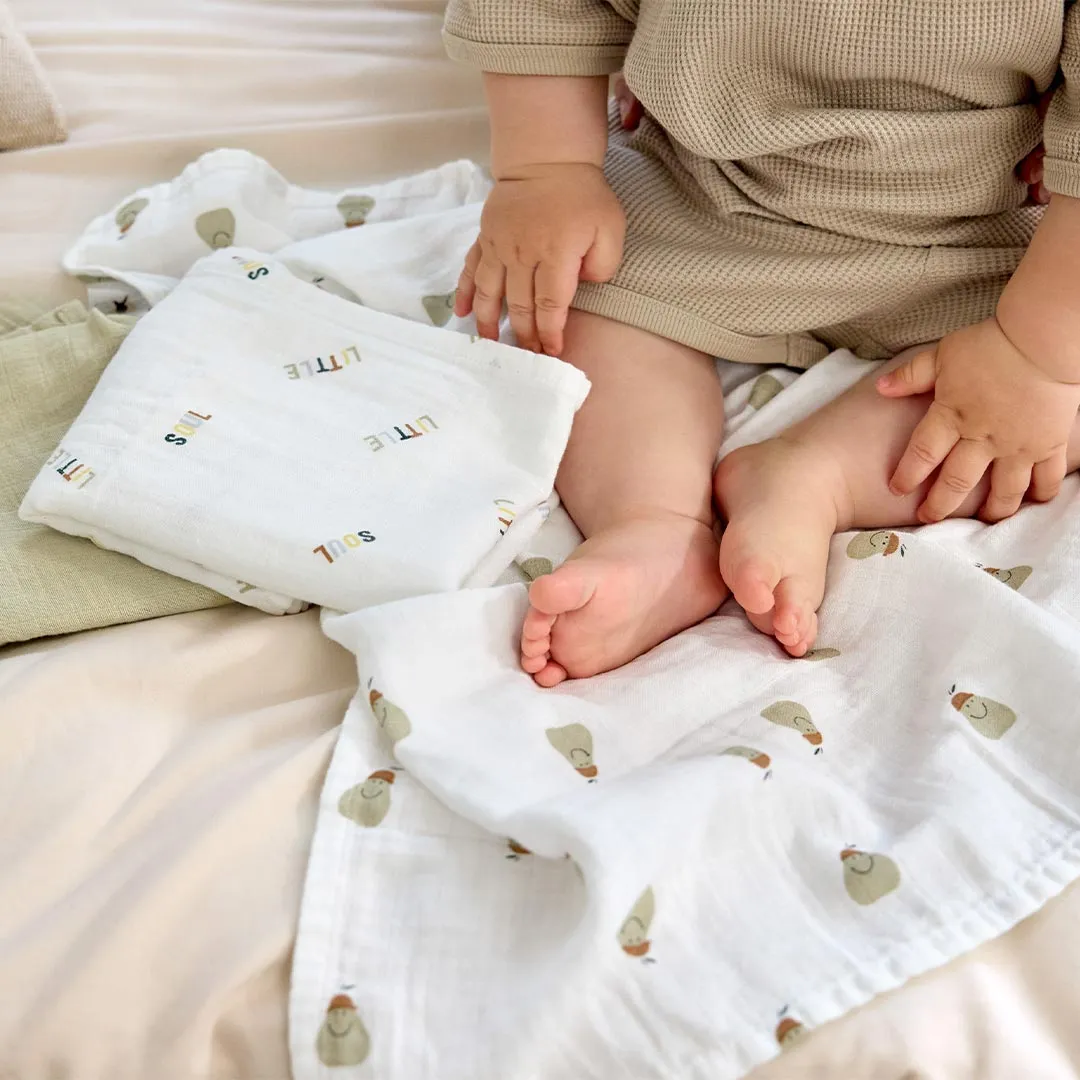 Lassig Heavenly Soft Swaddles - Happy Fruits - Pear