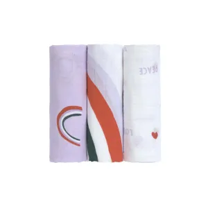 Lassig Heavenly Soft Swaddles - Happy Rascals - Lavender - Heart