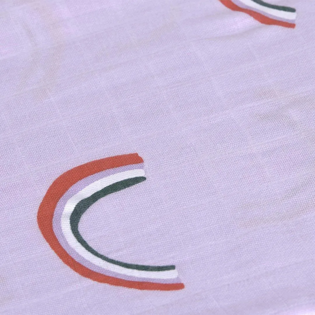 Lassig Heavenly Soft Swaddles - Happy Rascals - Lavender - Heart