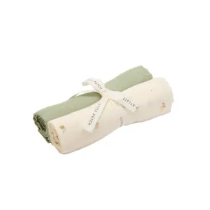 Little Dutch Muslin Swaddles - 70 x 70 cm - Forest Treasures/Sage