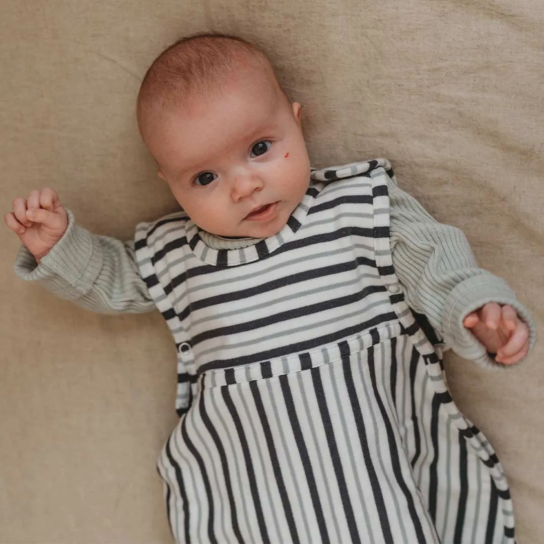 Merino Kids Go Go Sleeping Bag - Duvet Weight - Dark Slate Stripe