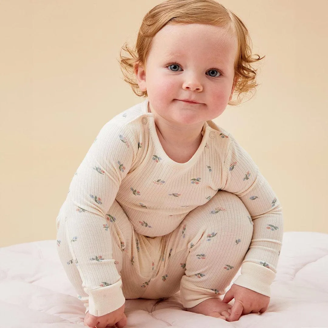 MORI Ribbed Floral Print Pyjamas - Floral Print