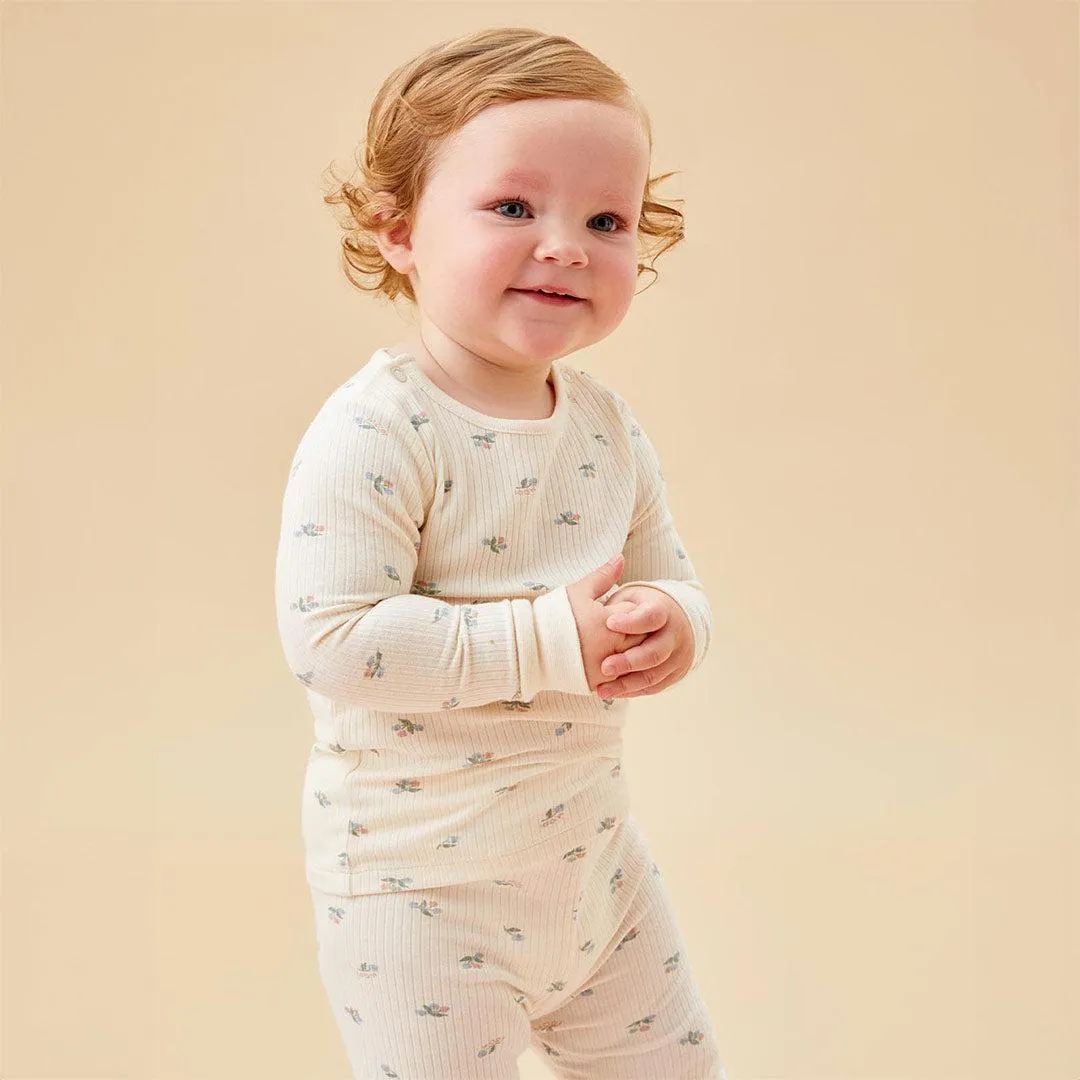 MORI Ribbed Floral Print Pyjamas - Floral Print