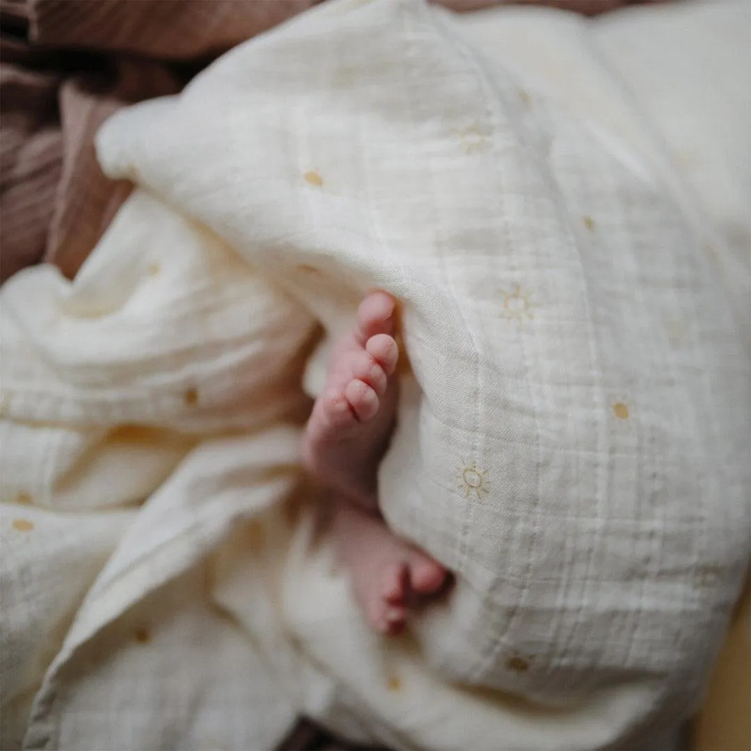 Mushie Organic Swaddle - Sun