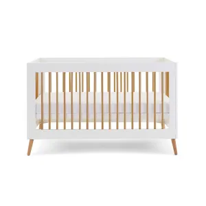 Obaby Maya Cot Bed - White   Natural