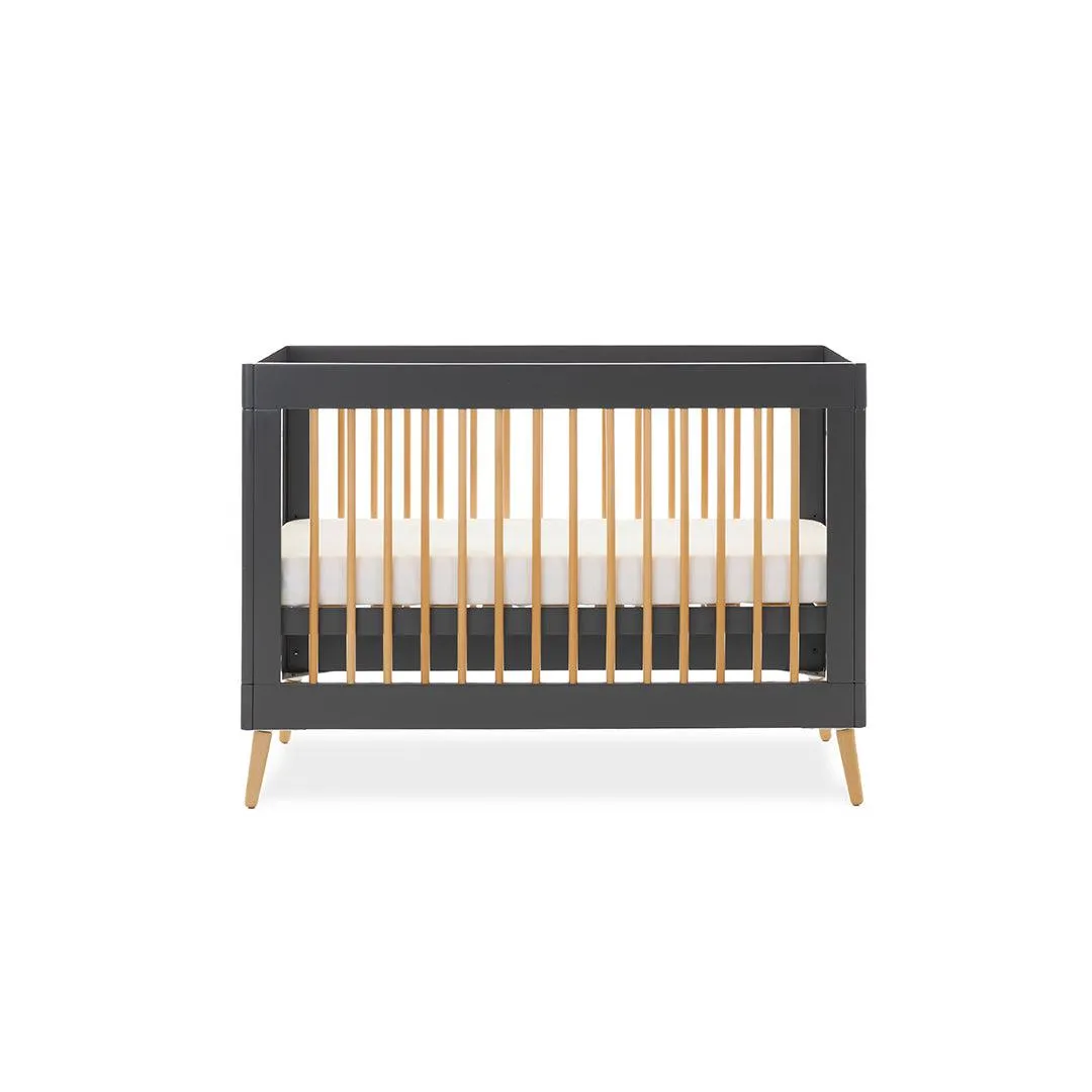 Obaby Maya Mini Cot Bed - Slate/Natural