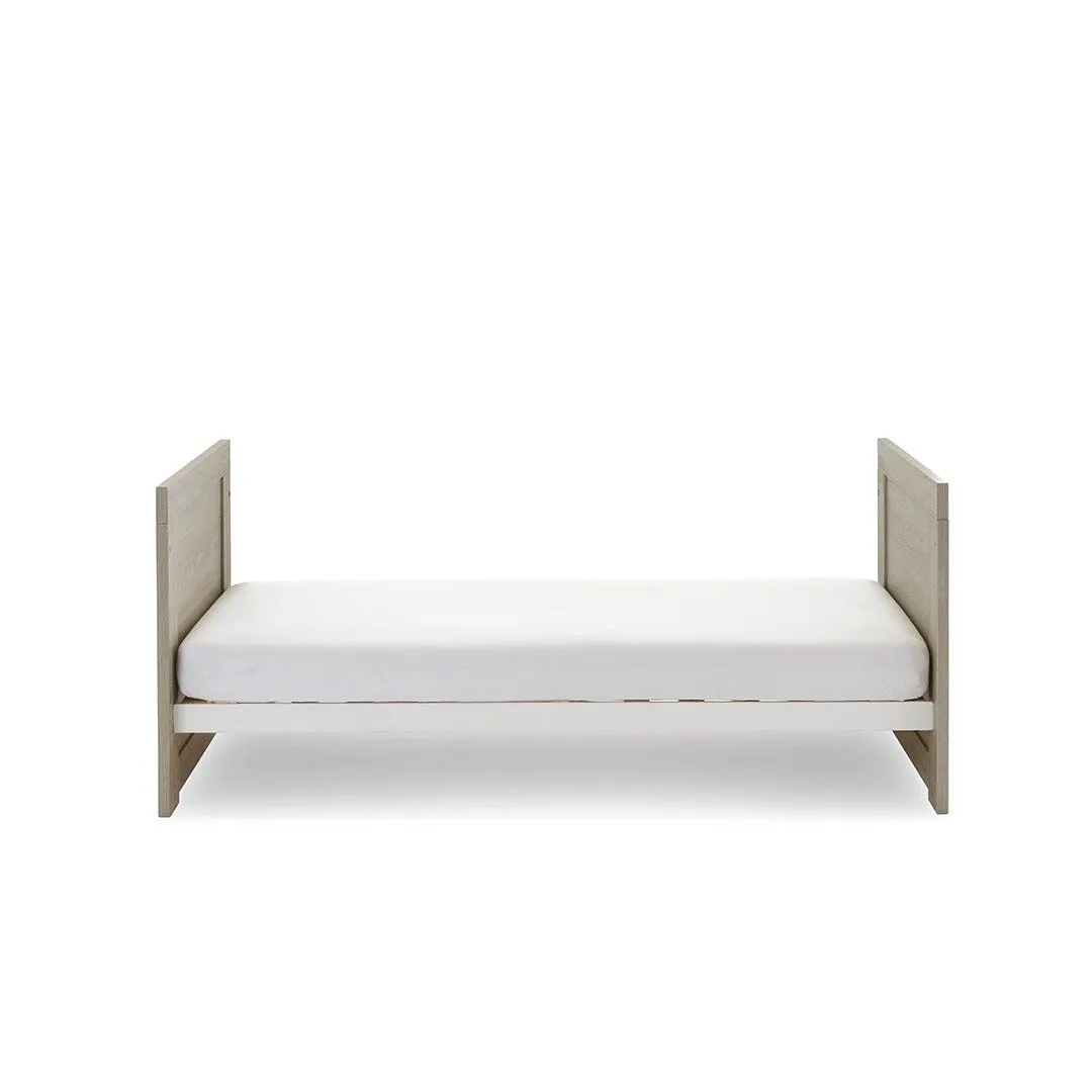 Obaby Nika Cot Bed - Grey Wash   White