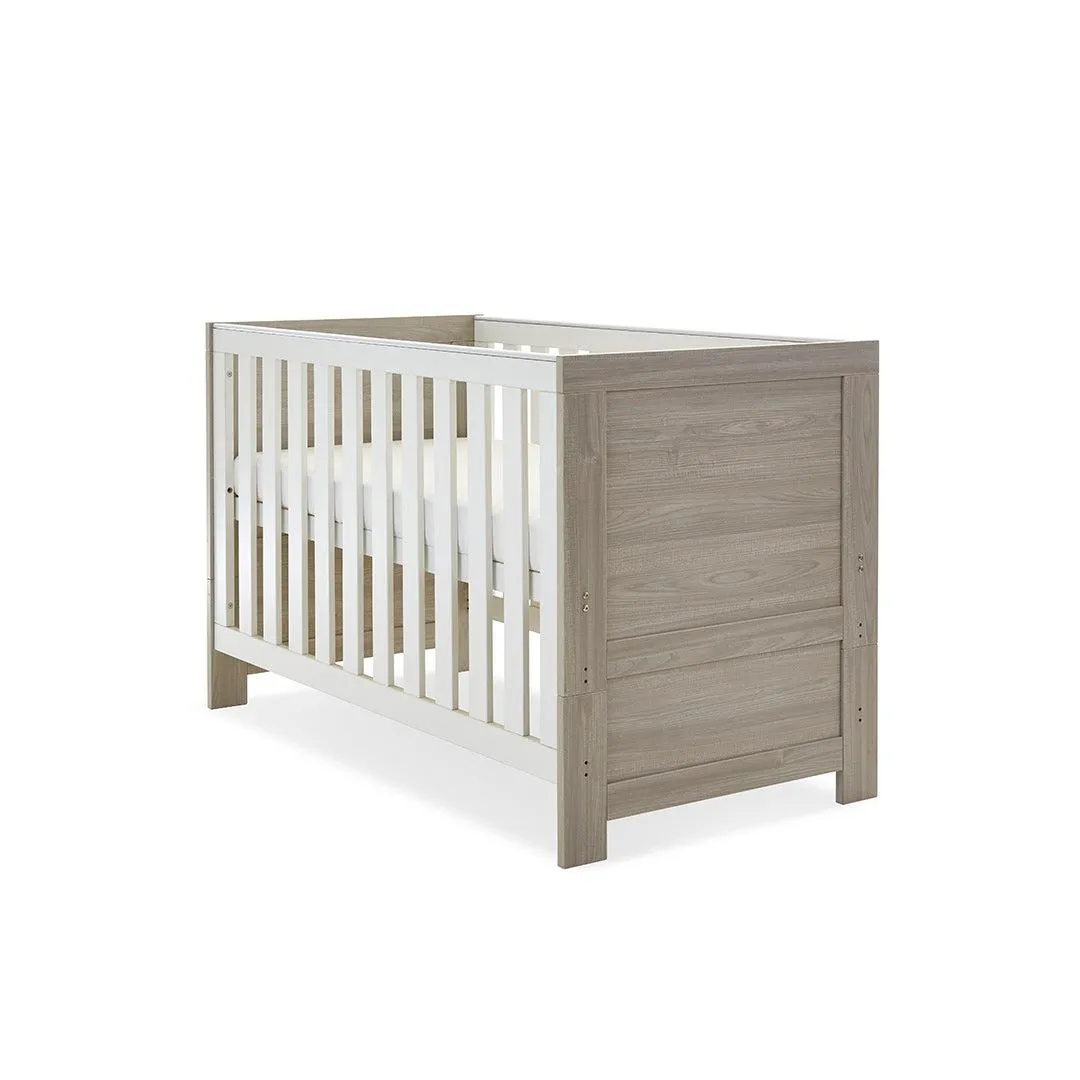 Obaby Nika Cot Bed - Grey Wash   White