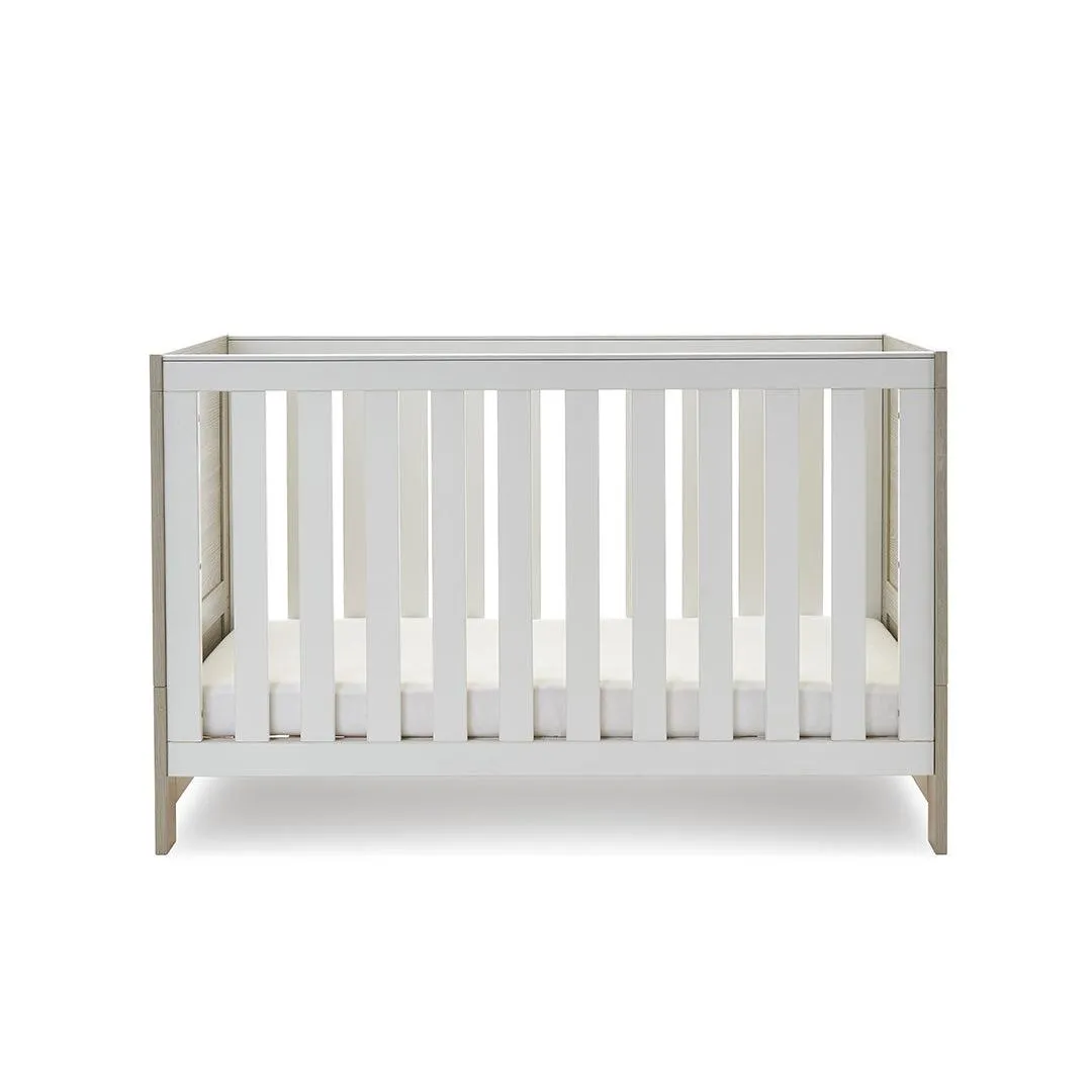 Obaby Nika Cot Bed - Grey Wash   White