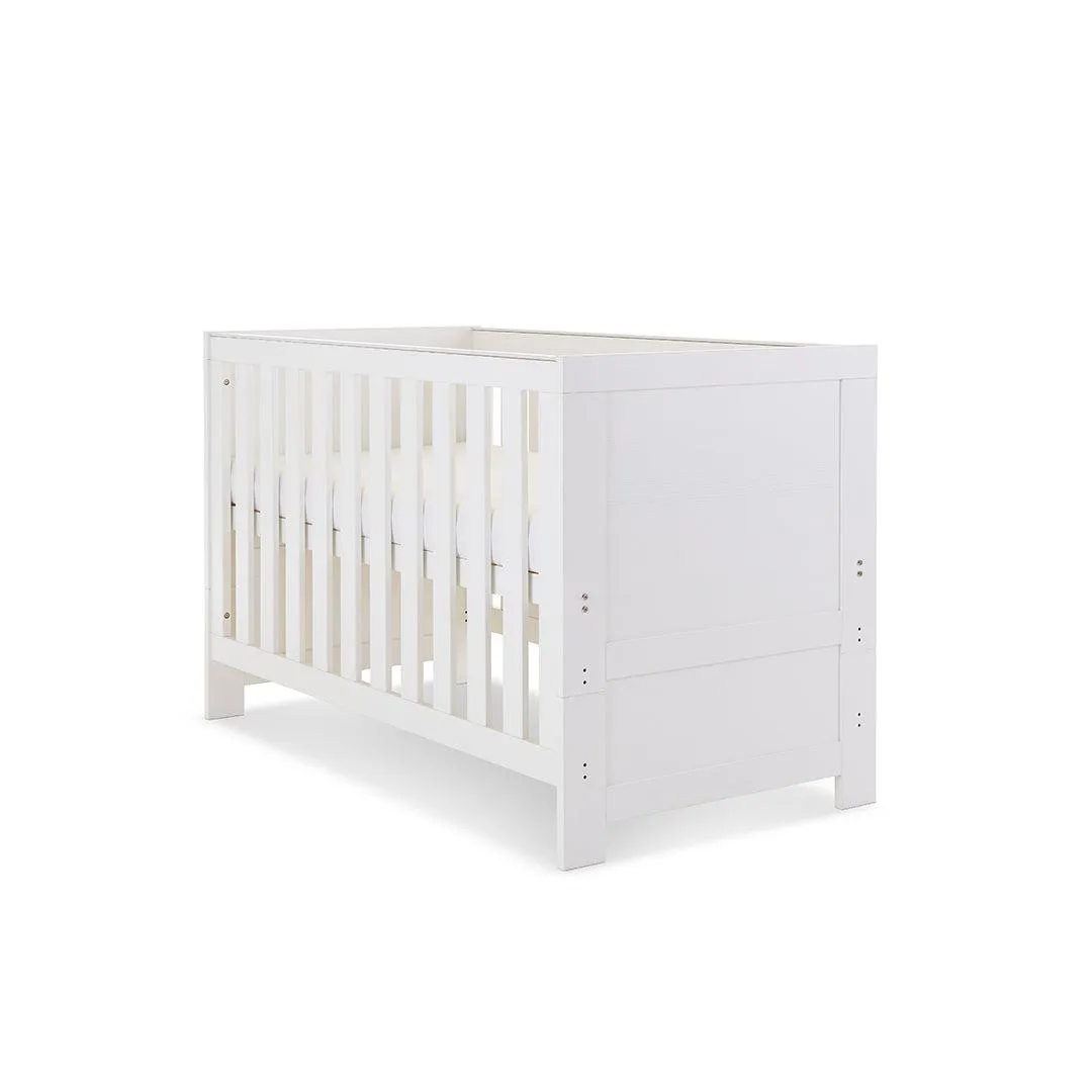 Obaby Nika Cot Bed - White Wash