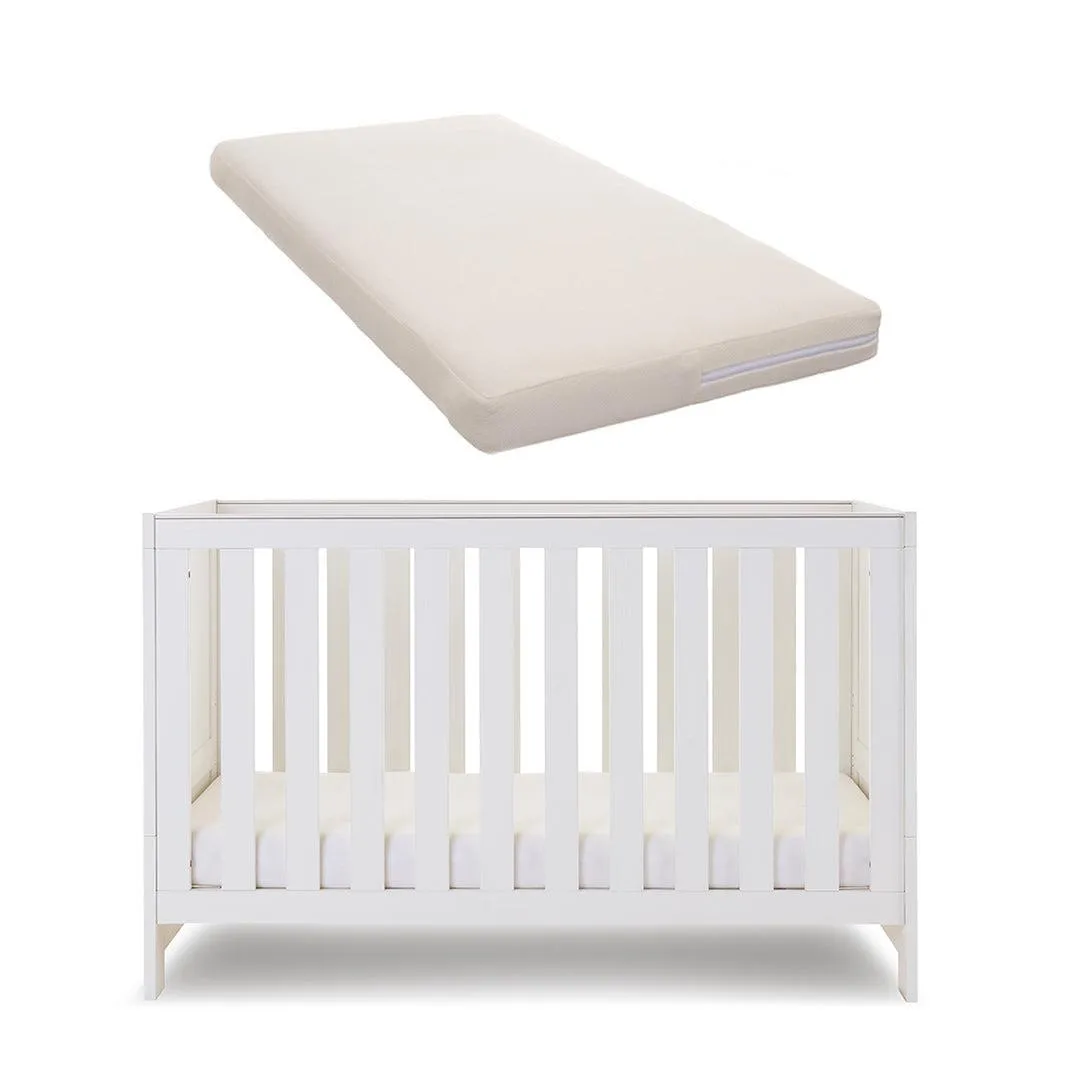 Obaby Nika Cot Bed - White Wash