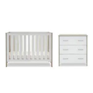 Obaby Nika Mini 2 Piece Room Set - Grey Wash   White