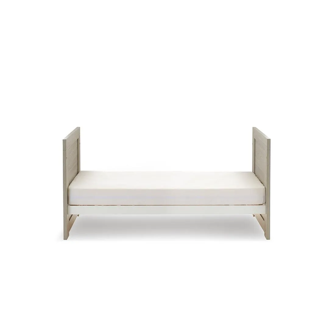 Obaby Nika Mini Cot Bed - Grey Wash   White