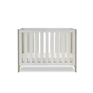 Obaby Nika Mini Cot Bed - Grey Wash   White