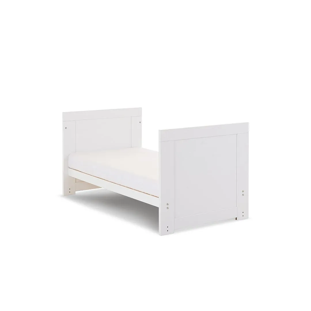 Obaby Nika Mini Cot Bed - White Wash