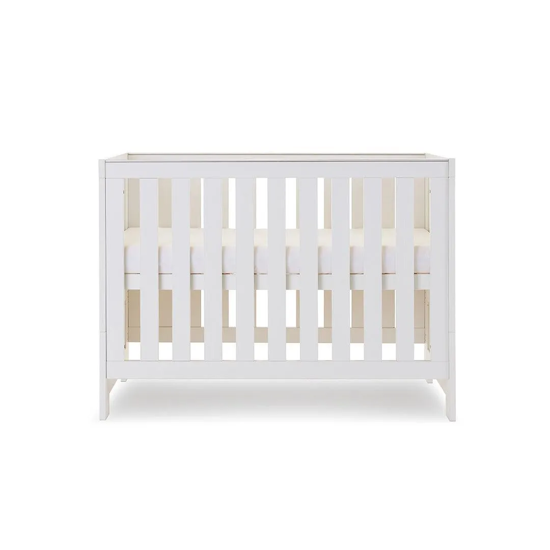 Obaby Nika Mini Cot Bed - White Wash