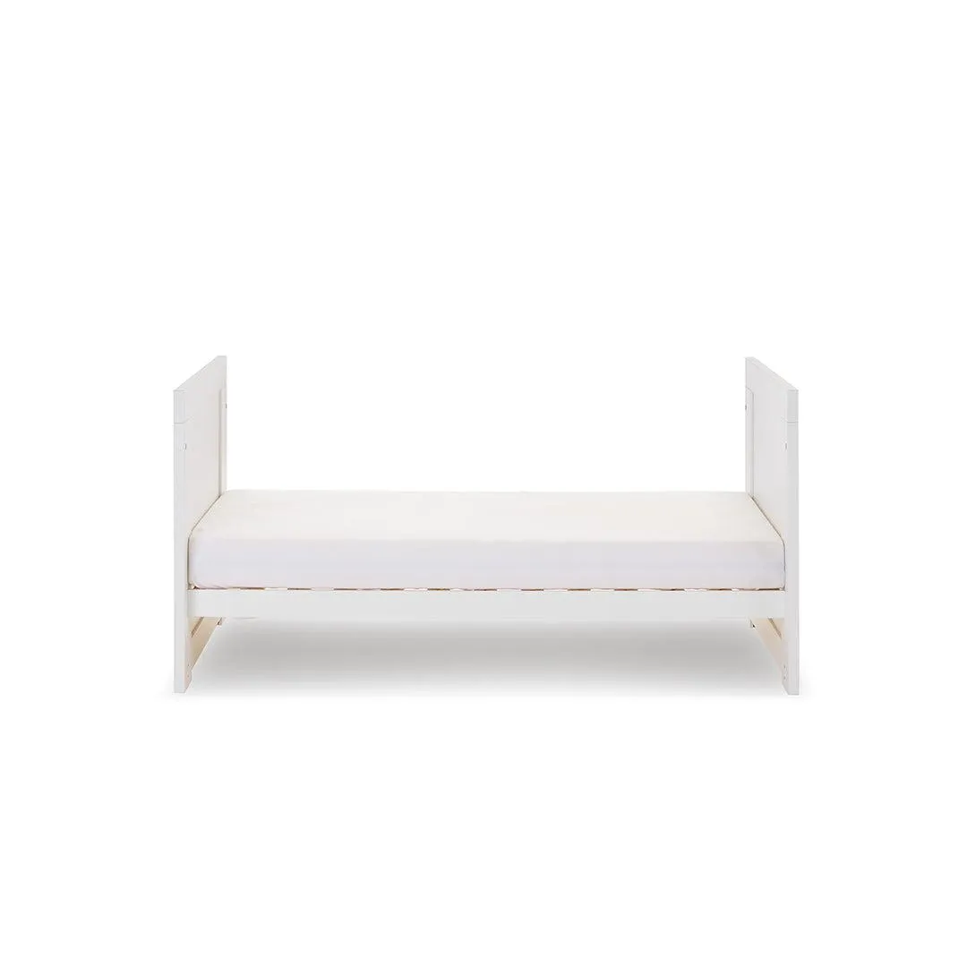 Obaby Nika Mini Cot Bed - White Wash
