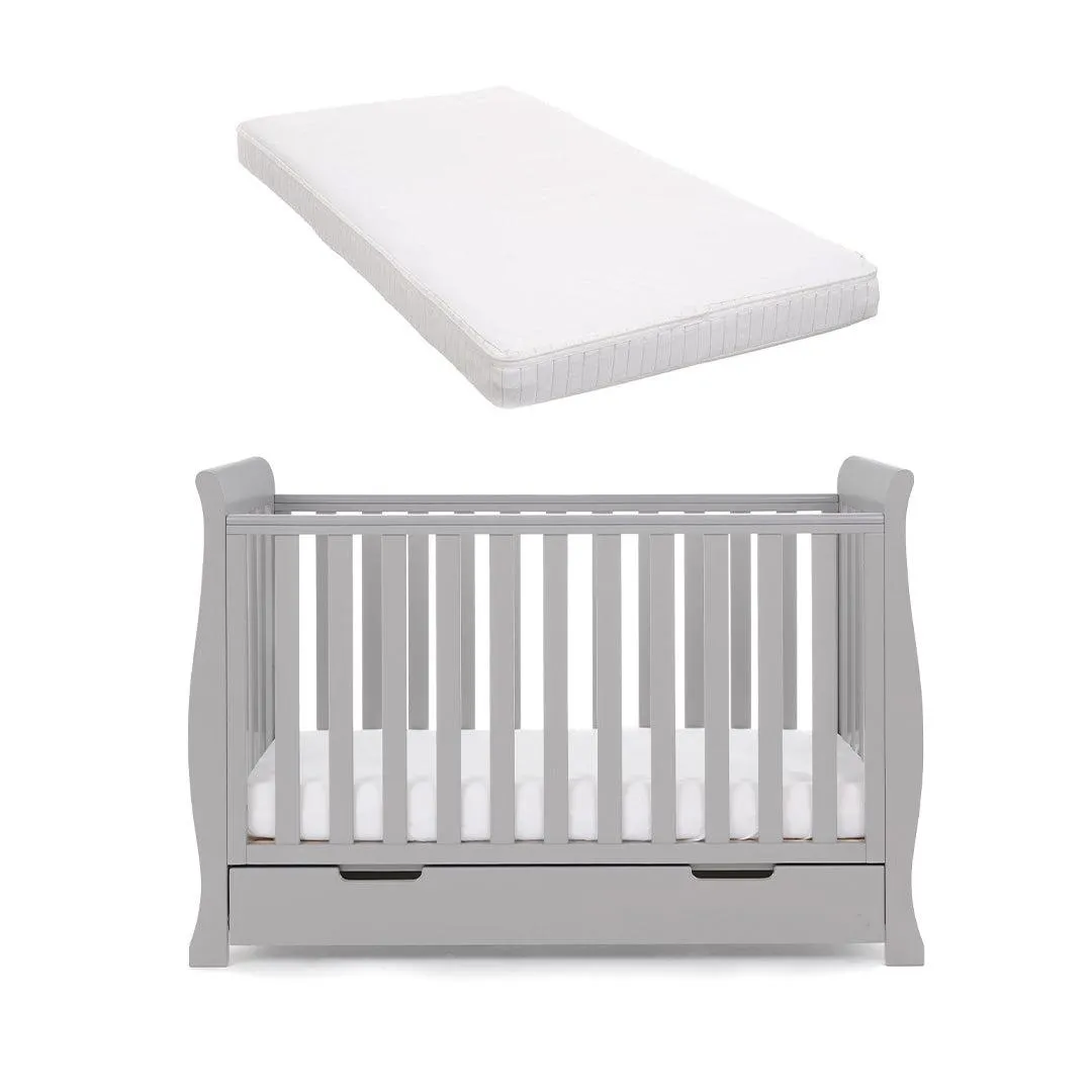 Obaby Stamford Mini Cot Bed - Warm Grey