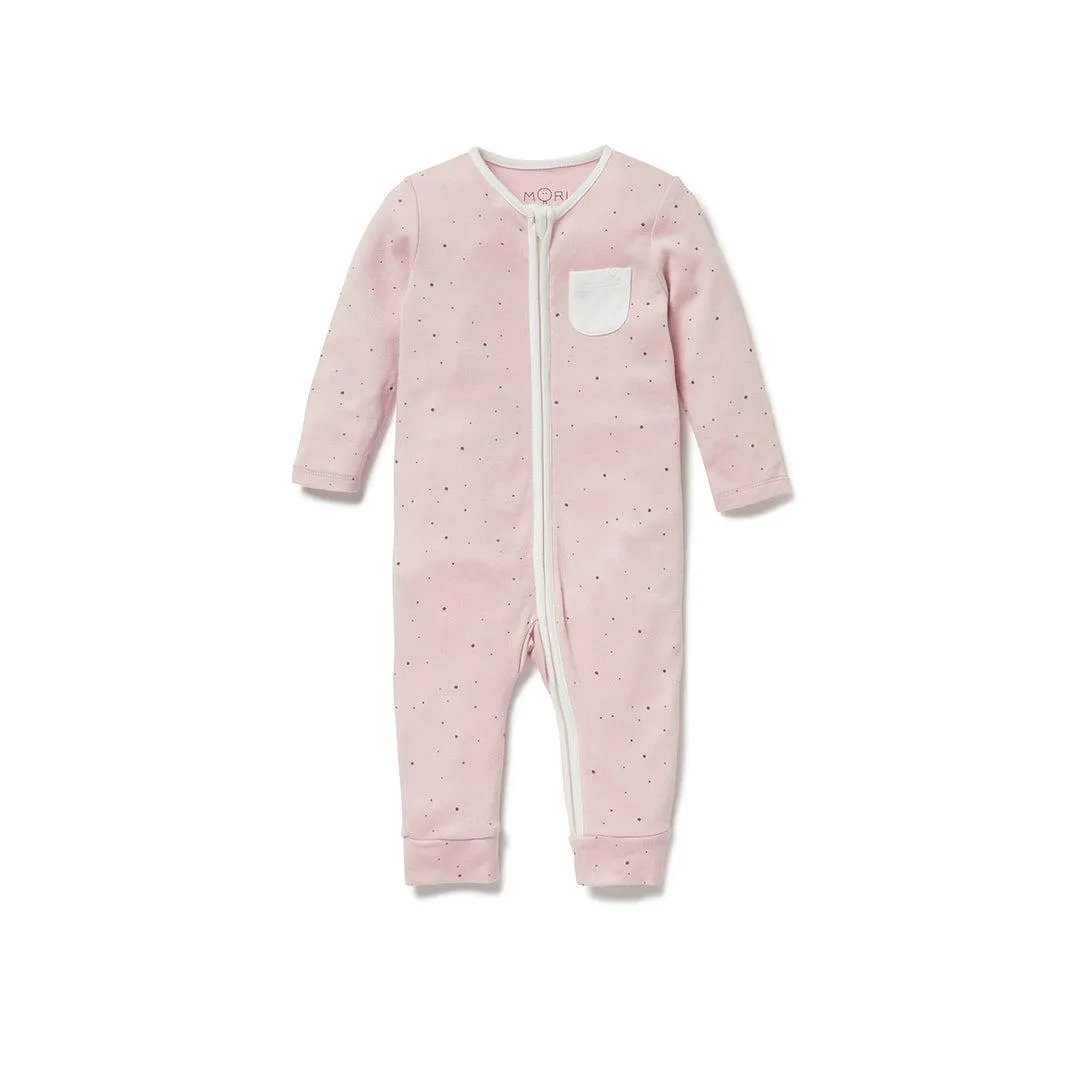 [Preloved] MORI Clever Zip Sleepsuit - Stardust