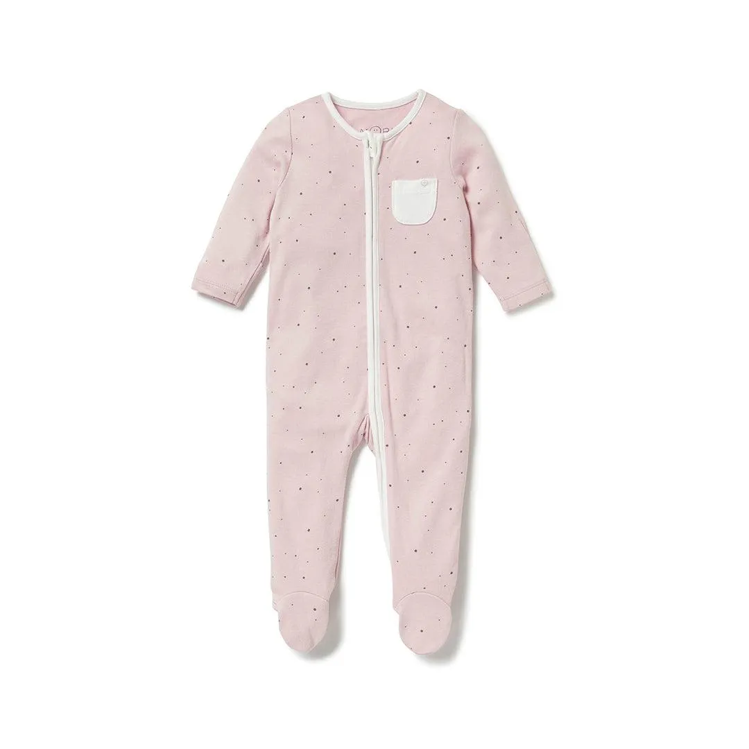 [Preloved] MORI Clever Zip Sleepsuit - Stardust