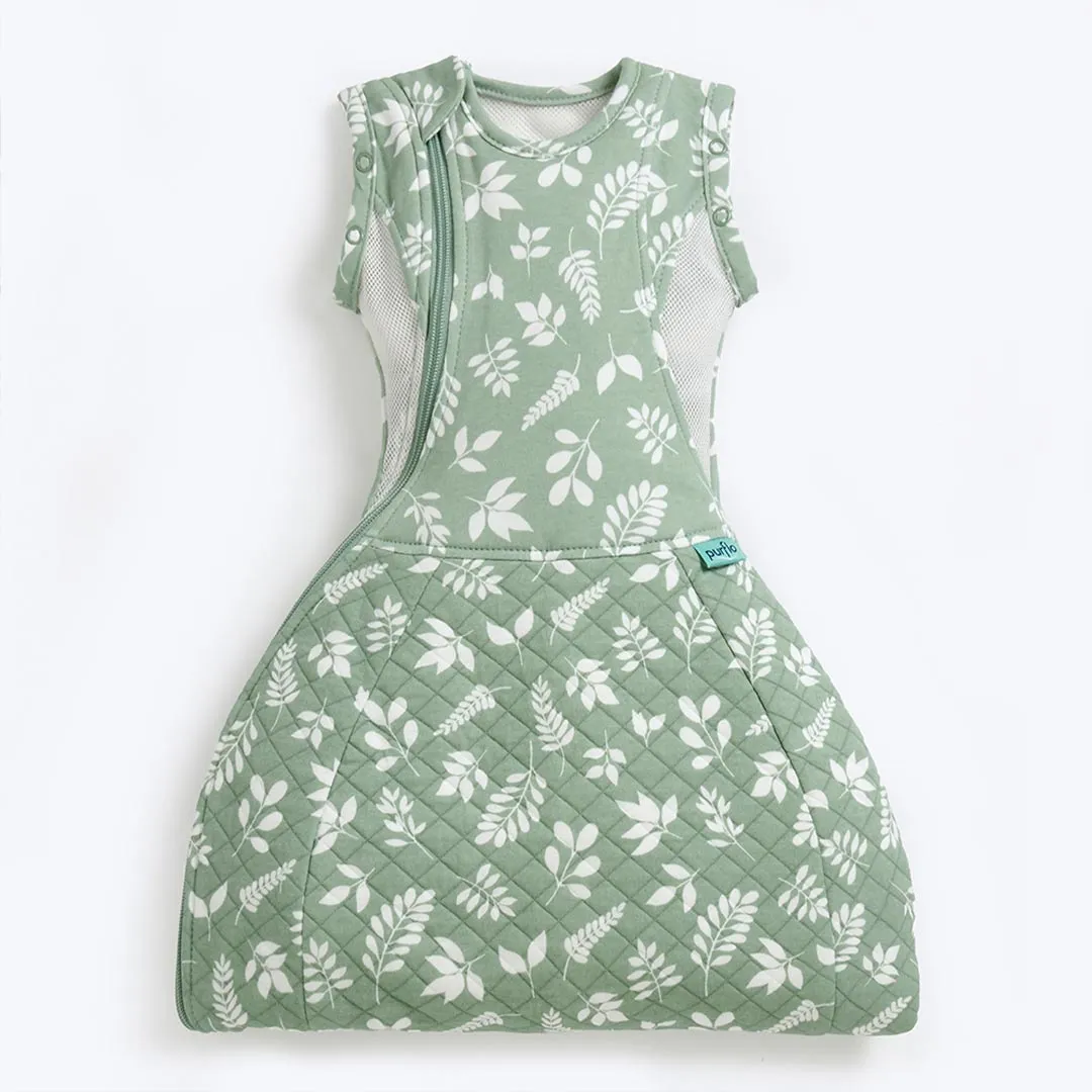 Purflo All Seasons Swaddle To Sleep Bag - 2. 5 Tog - Fern