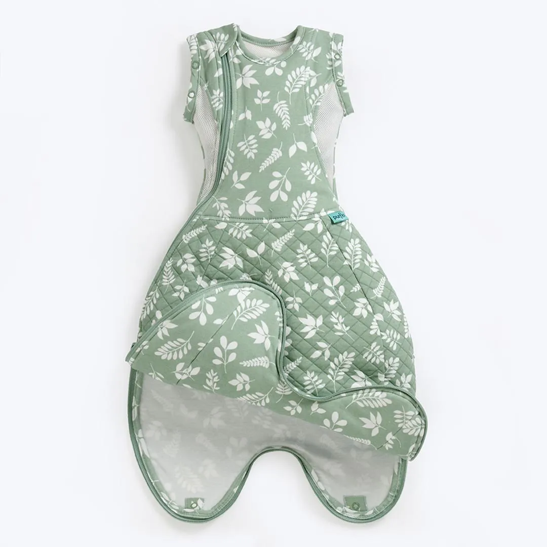 Purflo All Seasons Swaddle To Sleep Bag - 2. 5 Tog - Fern