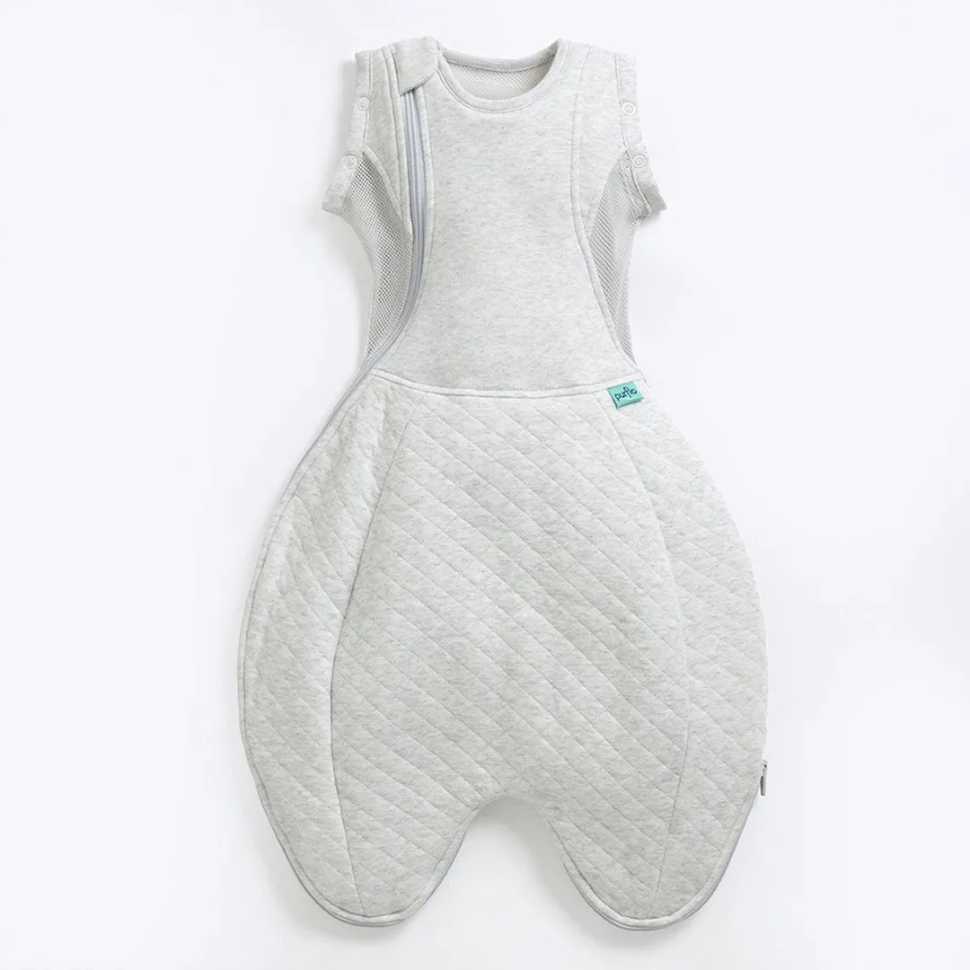 Purflo Swaddle To Sleep Bag - Minimal Grey - TOG 2.5