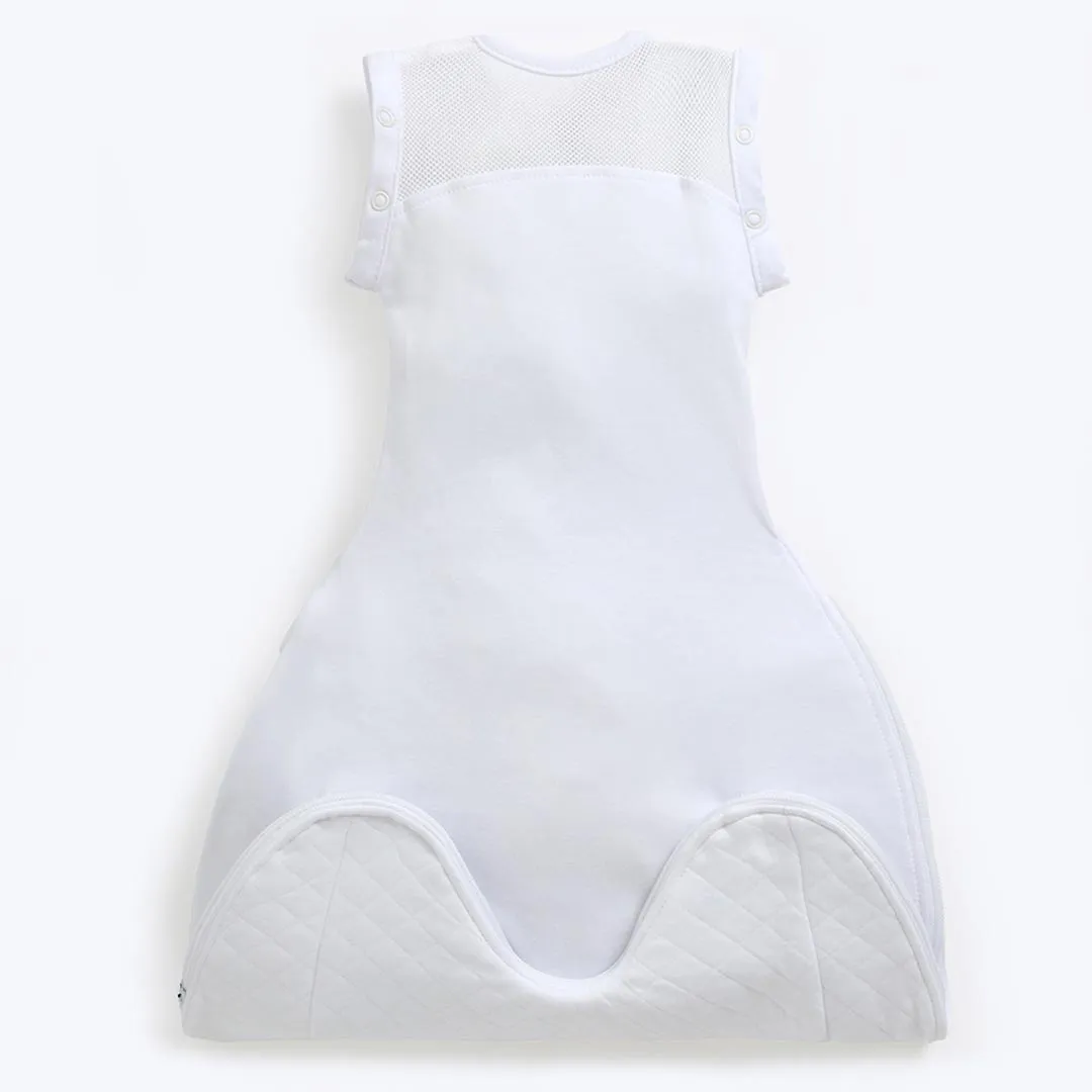 Purflo Swaddle To Sleep Bag - Soft White - TOG 2.5