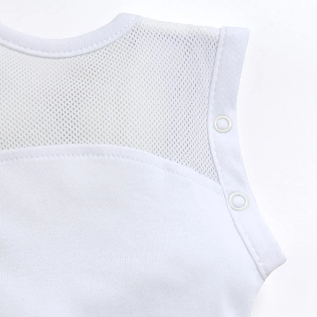 Purflo Swaddle To Sleep Bag - Soft White - TOG 2.5