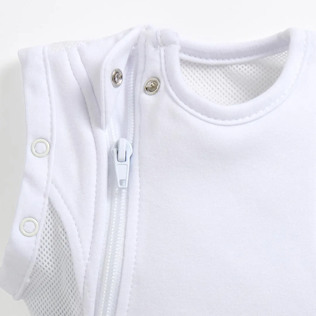 Purflo Swaddle To Sleep Bag - Soft White - TOG 2.5