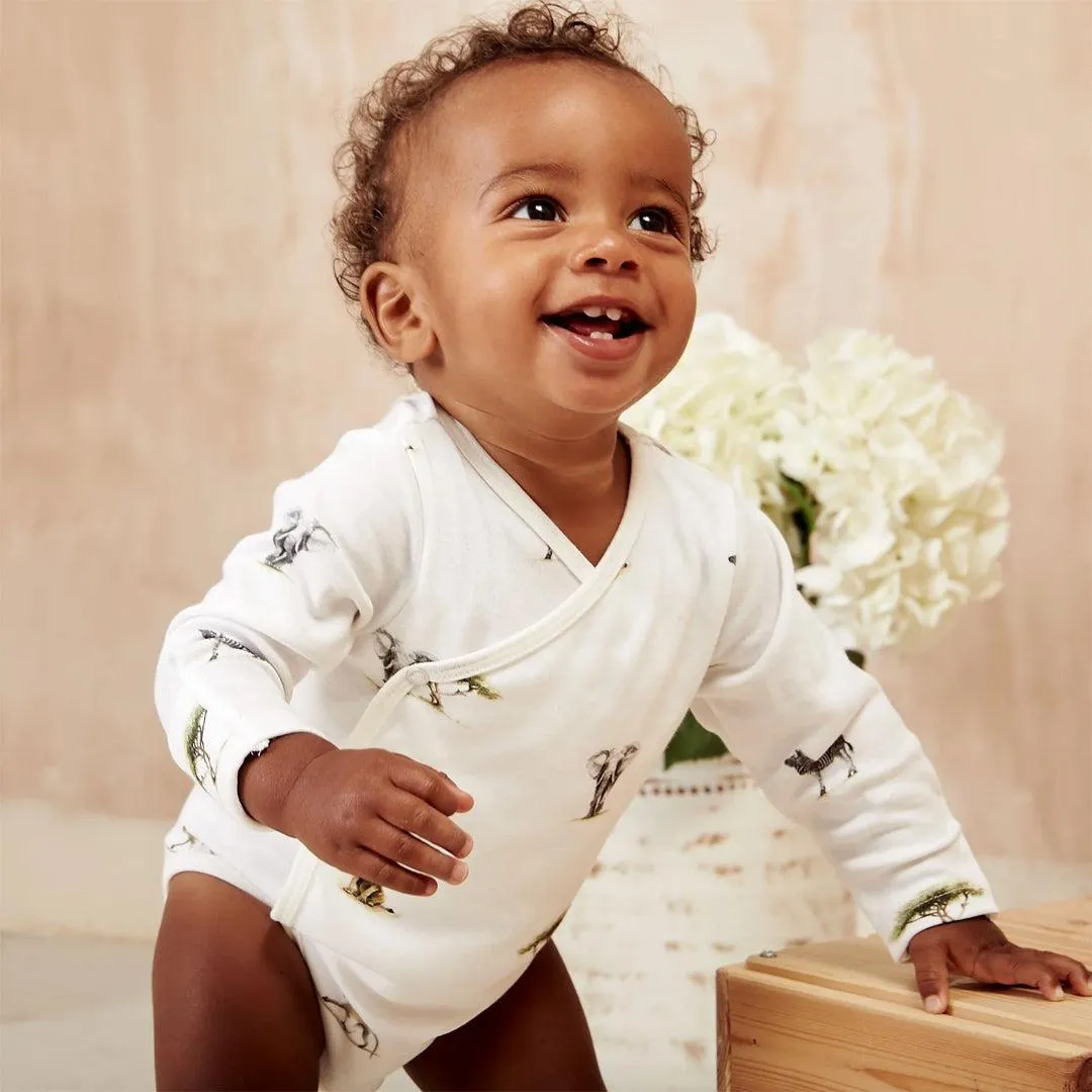 Rosa & Blue Long Bodysuit - Safari