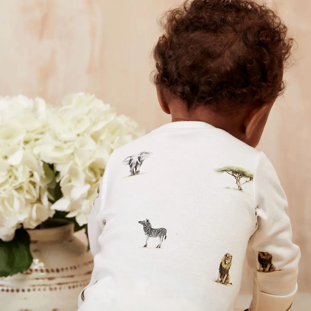 Rosa & Blue Long Bodysuit - Safari