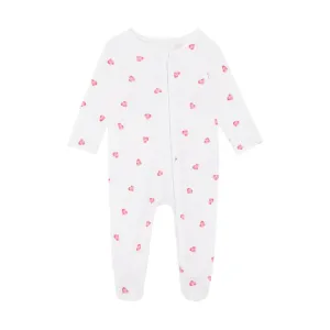 Rosa & Blue Sleepsuit - Heart