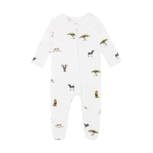 Rosa & Blue Sleepsuit - Safari