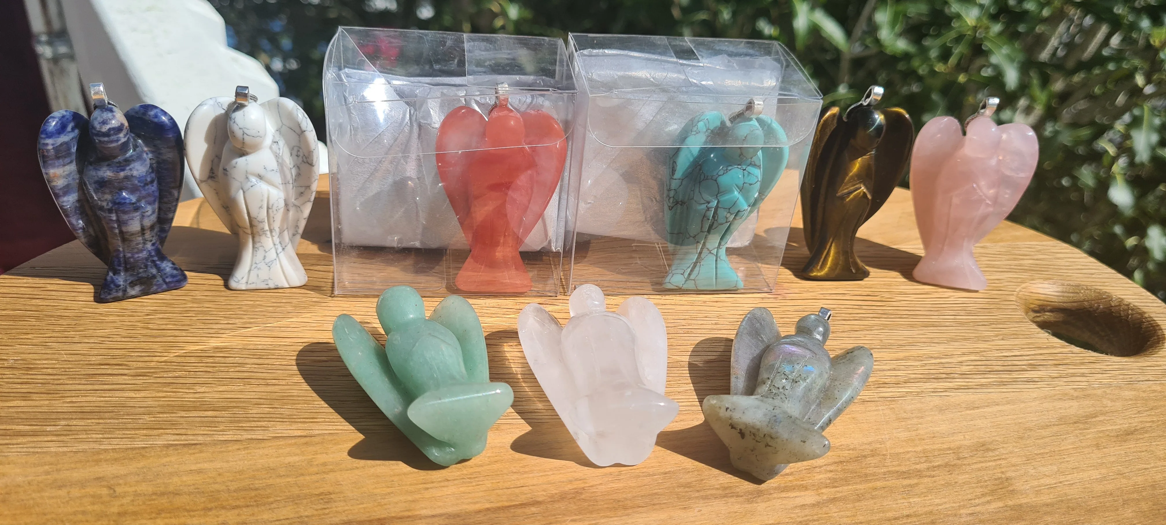 Sale💥LARGE CRYSTAL ANGEL PENDANTS-10 crystal types