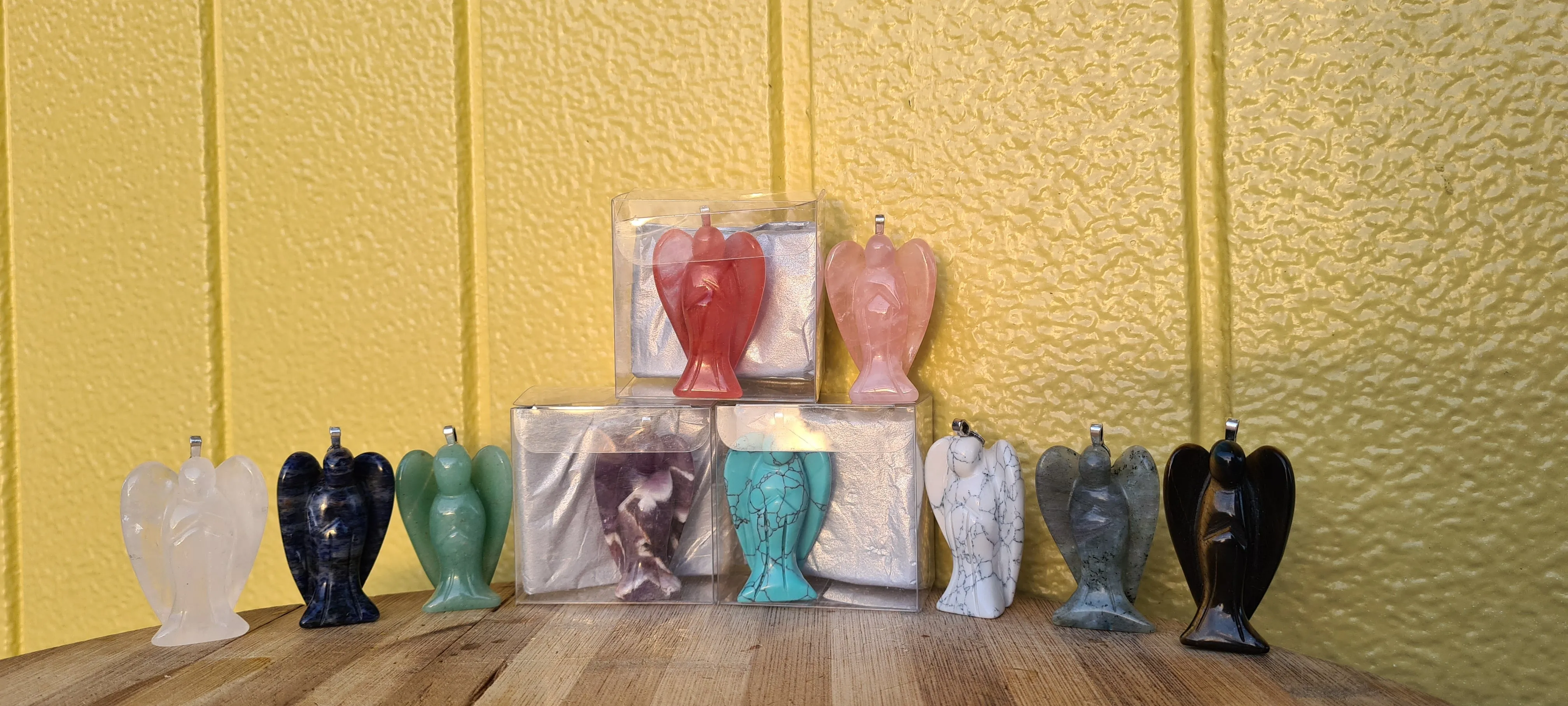 Sale💥LARGE CRYSTAL ANGEL PENDANTS-10 crystal types