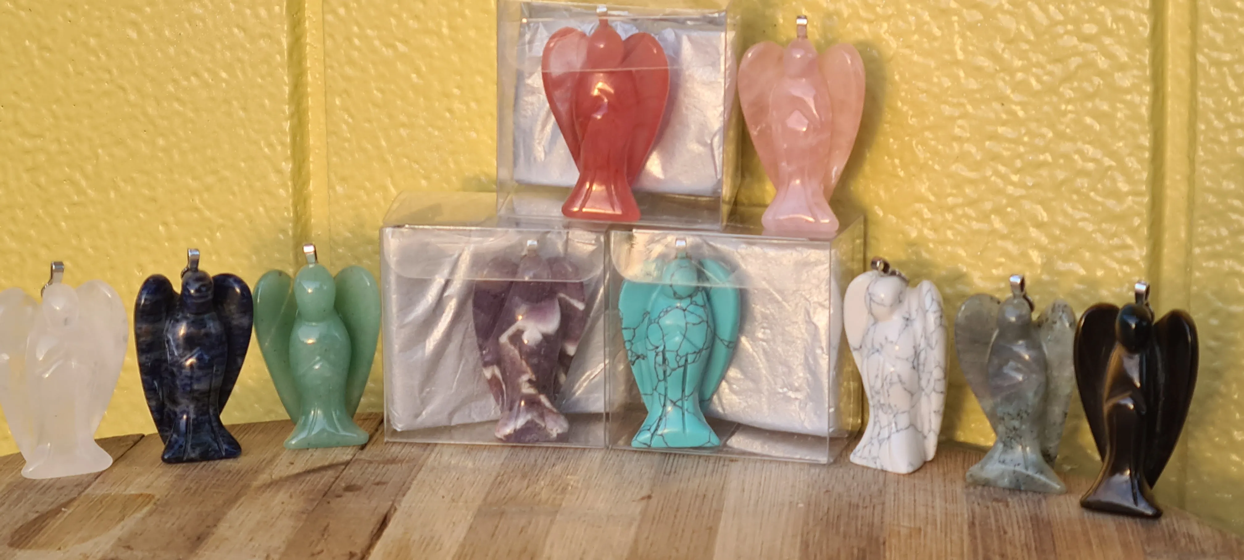 Sale💥LARGE CRYSTAL ANGEL PENDANTS-10 crystal types